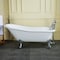 Aqua Eden Clawfoot Bathtubs, 66.56 L, 29.5 W, White/Polished Chrome, Cast Iron VCT7D6630NF1 - alternate 4